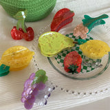 Colorful Watermelon Cherry Grape Enamel Hair Claw for Women