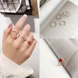 French Combination Set Ring Female Very Fine Forefinger Ring