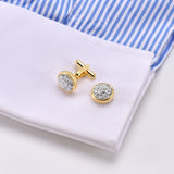 Green Crystal Cufflinks for Men's Women's Suit Shirts