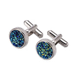 Green Crystal Cufflinks for Men's Women's Suit Shirts