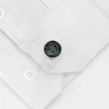 Green Printing Men's Casual Business Cufflinks