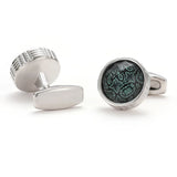 Green Printing Men's Casual Business Cufflinks