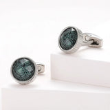 Green Printing Men's Casual Business Cufflinks