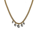 French Sense 925 Silver Tassel Zircon Bead Necklace for Women