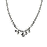 French Sense 925 Silver Tassel Zircon Bead Necklace for Women