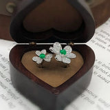 French Elegance Vintage Micro-set Zirconia Camellia Ring