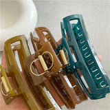 French Style Jelly Texture Acrylic Shark Claw Hair Claw
