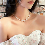 French Temperament Small Rice Beads String Pearl Chokers