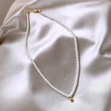 French Temperament Small Rice Beads String Pearl Chokers