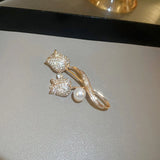 French Temperament Tulip Flower Brooch CZ Pendant Jewelry Gift