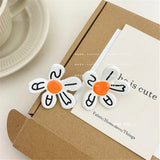 French Exaggerated Graffiti Large Flower Irregular Stud Earrings