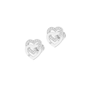 French Double Heart Women's Earrings Dinh Van Jewelry