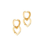 French Double Heart Women's Earrings Dinh Van Jewelry