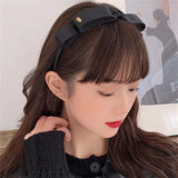 French Bow Sweet Headband for Women Girls, Temperament Fixed Broken Hai
