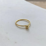 French Geometric Zircon Ring 925 Sterling Silver Adjustable for Women