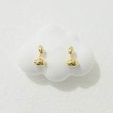 French Geometric Oval Metal Stud Earrings for Women Girls