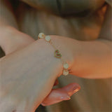 French Girl Heart Hetian Jade Bracelet Love Sweet Niche Gift