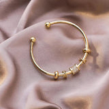 French High Sense Cylindrical Transfer Girlfriends Cuff Bracelet