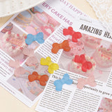 French Ins Japanese Sweet Jelly Frosted Bow Resin DIY Beaded Accessories