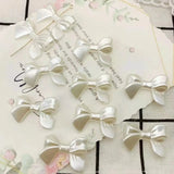 French Irregular Ribbon Pearl Bow DIY Earrings Hair Accessories