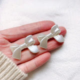 French Irregular Ribbon Pearl Bow DIY Earrings Hair Accessories
