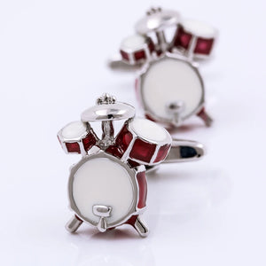 Red Drums Cufflinks French Jewelry for Men's Shirts Wedding Guests