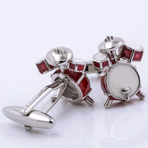 Red Drums Cufflinks French Jewelry for Men's Shirts Wedding Guests