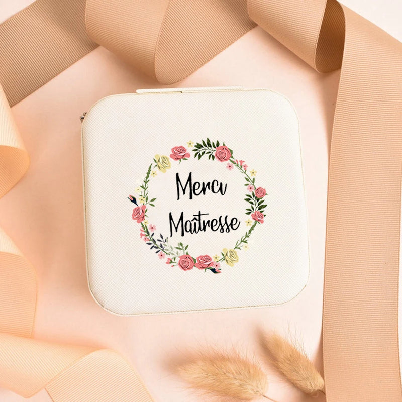 French Letter Garland Portable Jewelry Box