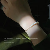 French Light Freshwater Pearl Bracelet Copper-plated 14K Bracelet