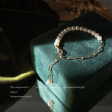 French Light Freshwater Pearl Bracelet Copper-plated 14K Bracelet