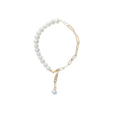French Light Freshwater Pearl Bracelet Copper-plated 14K Bracelet