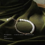 French Light Freshwater Pearl Bracelet Copper-plated 14K Bracelet
