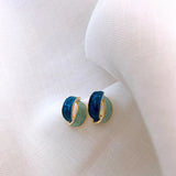 French Style Enamel Stud Earrings for Women