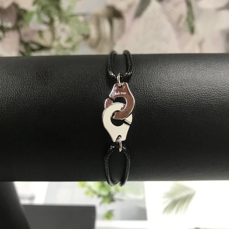 French Bracelet 925 Silver Plating Menottes Bracelet for Women Men