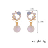 French Opal Earrings Female Little Mermaid Ji Pearl Earrings