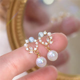 French Opal Earrings Female Little Mermaid Ji Pearl Earrings