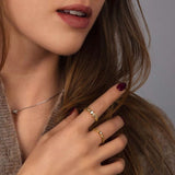French Jewelry Shining Star Bracelet Ring Earrings Necklace