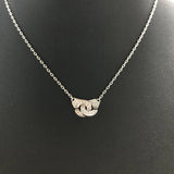 925 Sterling Silver Menottes Necklace French Collier Men Jewelry