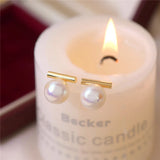 French Style Pearl Earrings for Autumn and Winter