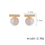 French Style Pearl Earrings for Autumn and Winter