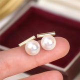 French Style Pearl Earrings for Autumn and Winter