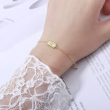 French S925 Silver Plated Bracelet with Diamond Case