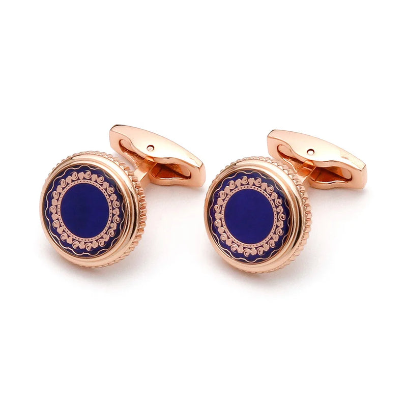 French Men's Cufflinks Rose Retro Pattern Business Shirts Cuff Link