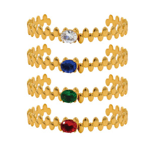 French Natural Stone Bracelet Titanium Steel Bangle YS479