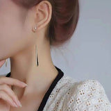 French Jewelry Plating Acrylic Water Drop Pendant Earrings
