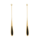 French Jewelry Plating Acrylic Water Drop Pendant Earrings