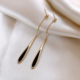 French Jewelry Plating Acrylic Water Drop Pendant Earrings