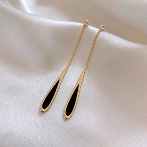 French Jewelry Plating Acrylic Water Drop Pendant Earrings