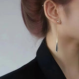 French Jewelry Plating Acrylic Water Drop Pendant Earrings