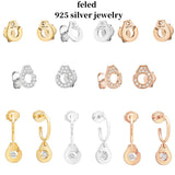 French Pour Femme 925 Silver Handcuff Earrings Women's Party Favor